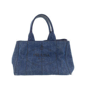 PRADA Canapa Denim Tote Bag
